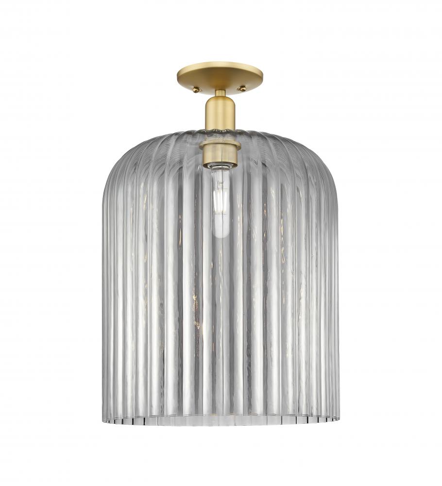 Bridal Veil - 1 Light - 12 inch - Satin Gold - Semi-Flush Mount
