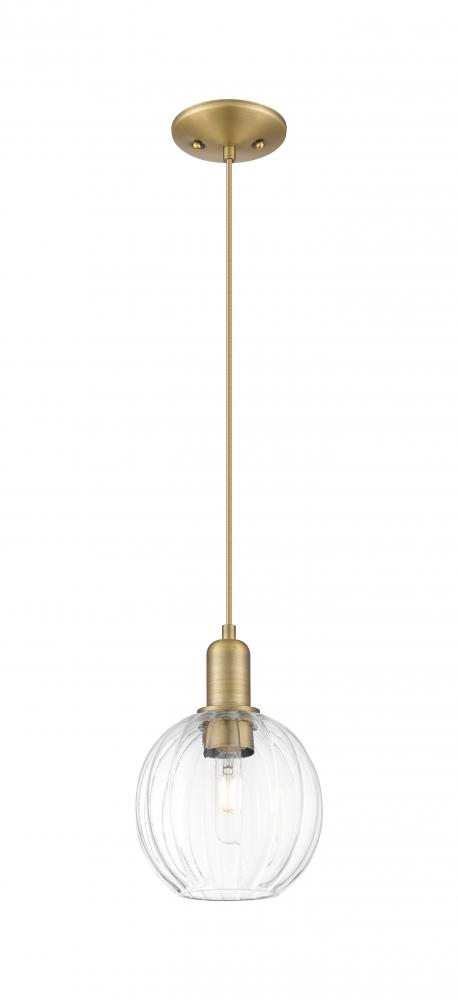 Preston - 1 Light - 6 inch - Brushed Brass - Cord hung - Mini Pendant