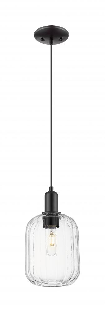 Preston - 1 Light - 6 inch - Matte Black - Cord hung - Mini Pendant