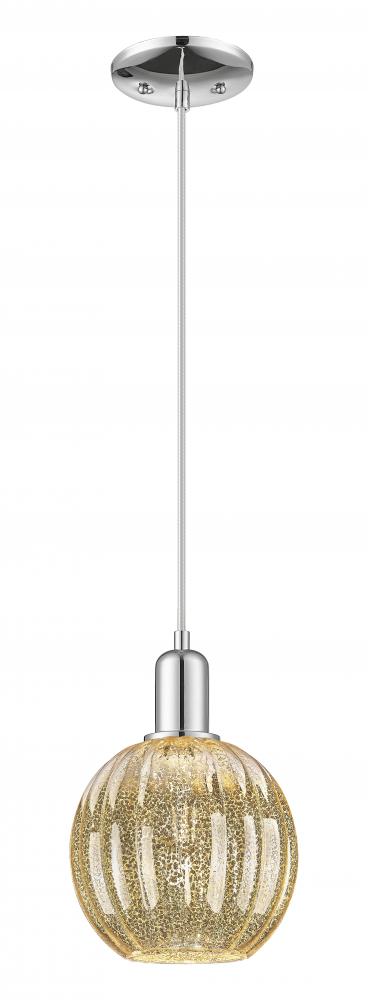 Preston - 1 Light - 6 inch - Polished Chrome - Cord hung - Mini Pendant