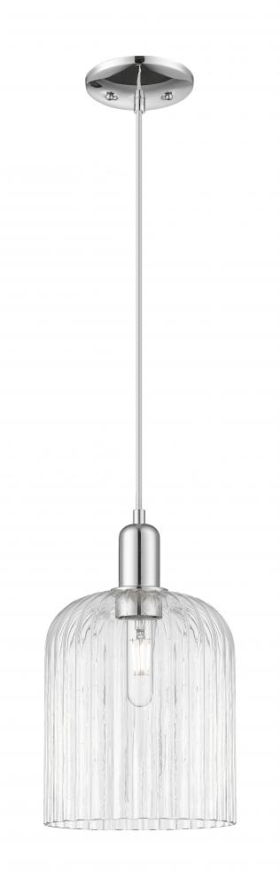 Bridal Veil - 1 Light - 8 inch - Polished Chrome - Cord hung - Mini Pendant