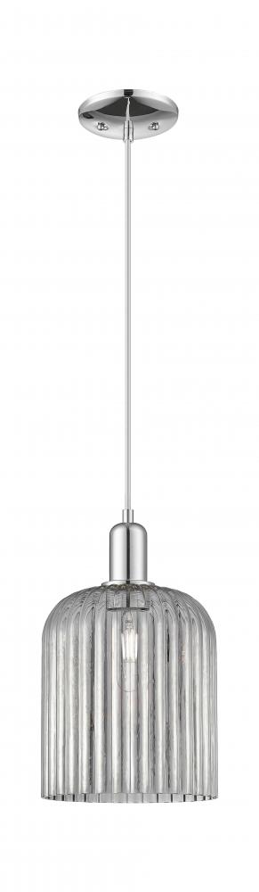 Bridal Veil - 1 Light - 8 inch - Polished Chrome - Cord hung - Mini Pendant