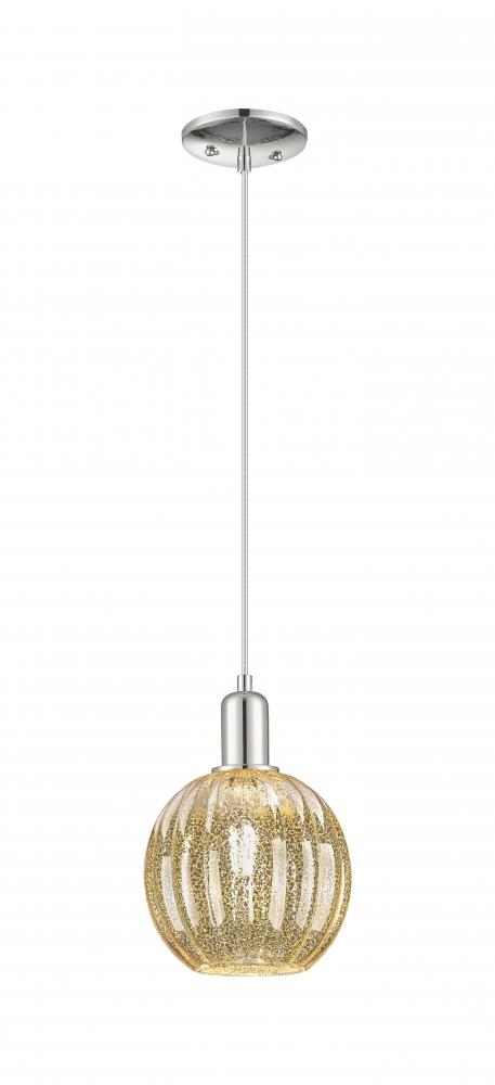 Preston - 1 Light - 6 inch - Polished Nickel - Cord hung - Mini Pendant