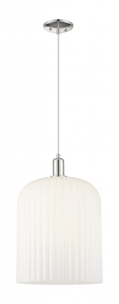 Bridal Veil - 1 Light - 12 inch - Polished Nickel - Cord hung - Mini Pendant