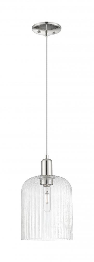 Bridal Veil - 1 Light - 8 inch - Polished Nickel - Cord hung - Mini Pendant