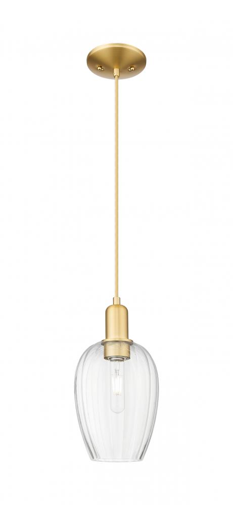 Preston - 1 Light - 6 inch - Satin Gold - Cord hung - Mini Pendant