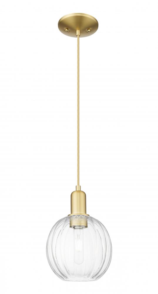 Preston - 1 Light - 6 inch - Satin Gold - Cord hung - Mini Pendant