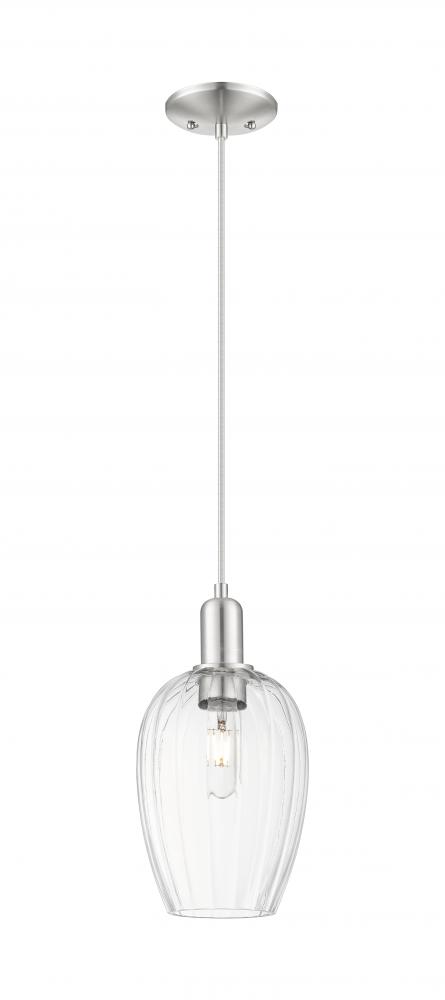 Preston - 1 Light - 6 inch - Brushed Satin Nickel - Cord hung - Mini Pendant