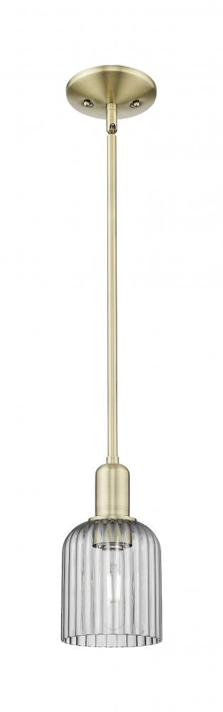 Bridal Veil - 1 Light - 6 inch - Antique Brass - Mini Pendant