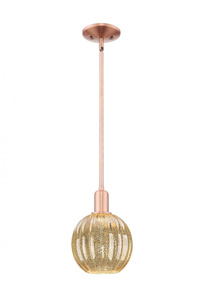 Preston - 1 Light - 6 inch - Antique Copper - Mini Pendant