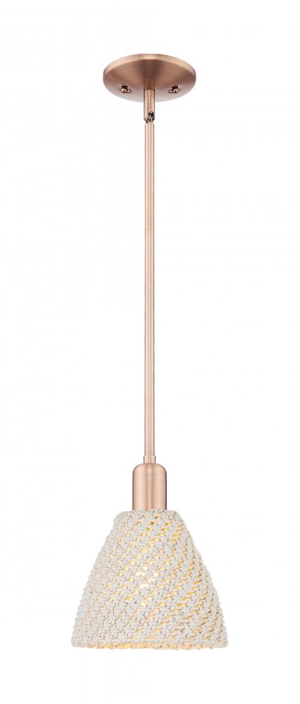 Bristol Natural - 1 Light - 6 inch - Antique Copper - Mini Pendant