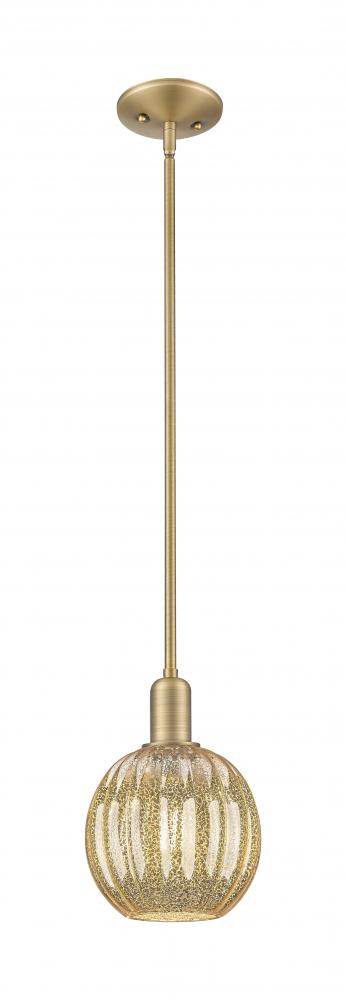 Preston - 1 Light - 6 inch - Brushed Brass - Mini Pendant