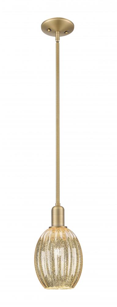 Preston - 1 Light - 6 inch - Brushed Brass - Mini Pendant