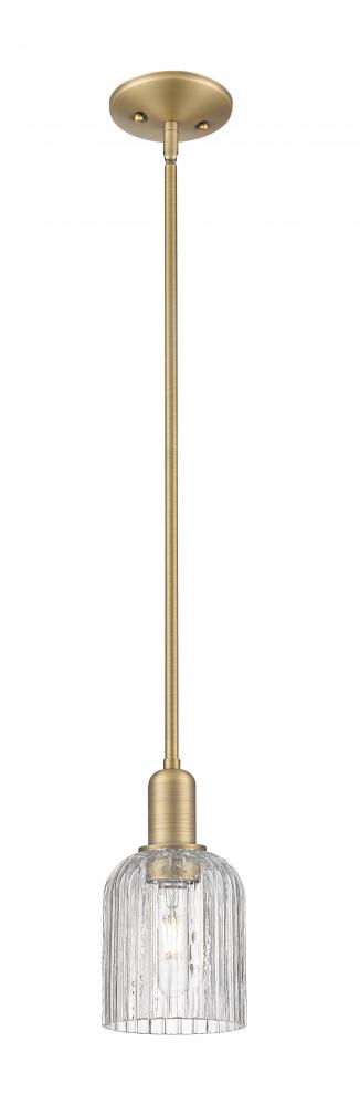 Bridal Veil - 1 Light - 6 inch - Brushed Brass - Mini Pendant