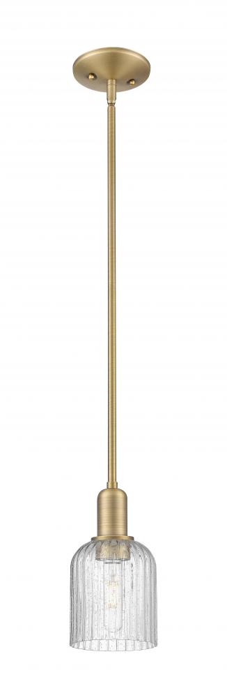 Bridal Veil - 1 Light - 6 inch - Brushed Brass - Mini Pendant