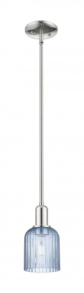 Bridal Veil - 1 Light - 6 inch - Polished Nickel - Mini Pendant