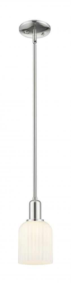 Bridal Veil - 1 Light - 6 inch - Polished Nickel - Mini Pendant