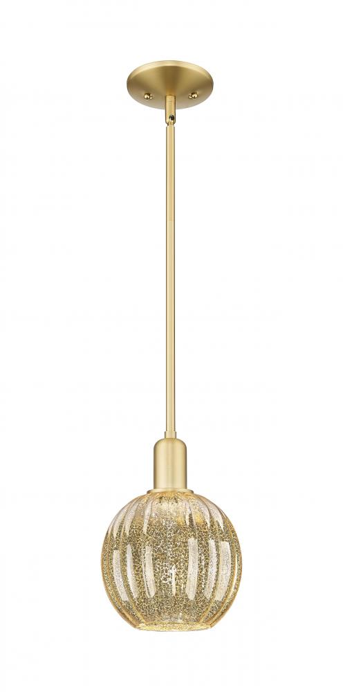Preston - 1 Light - 6 inch - Satin Gold - Mini Pendant