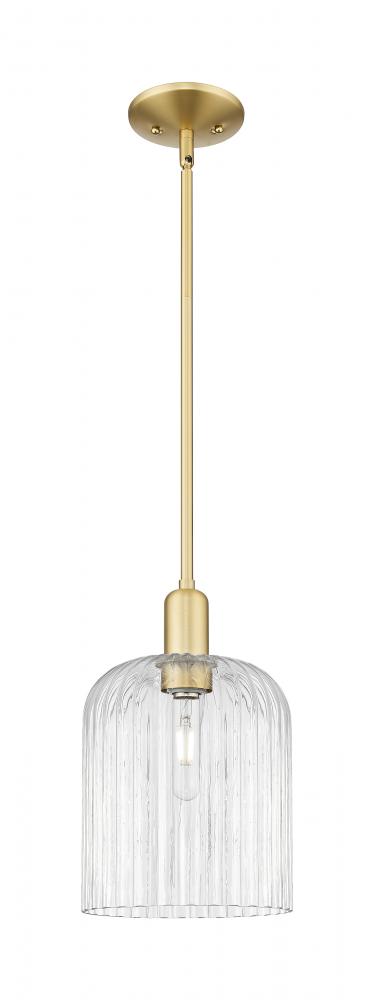 Bridal Veil - 1 Light - 8 inch - Satin Gold - Mini Pendant