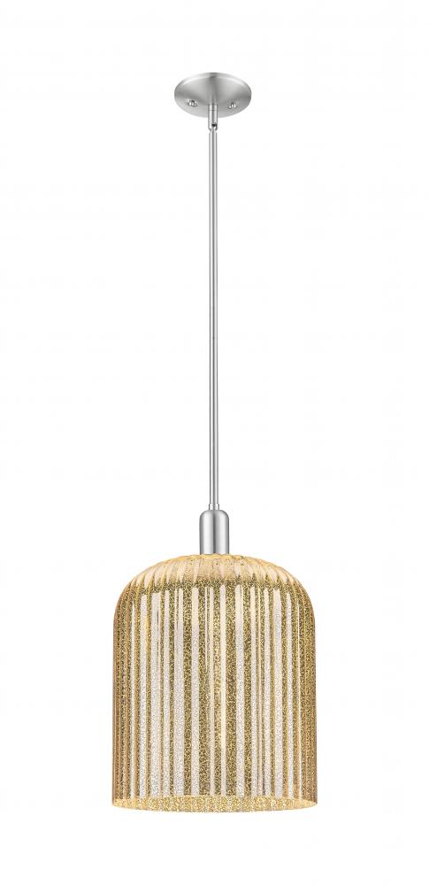 Bridal Veil - 1 Light - 12 inch - Brushed Satin Nickel - Mini Pendant