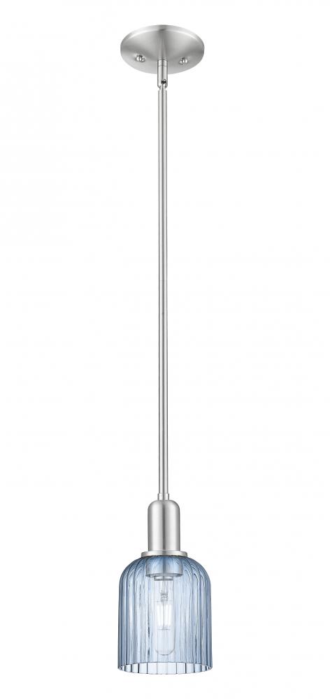 Bridal Veil - 1 Light - 6 inch - Brushed Satin Nickel - Mini Pendant