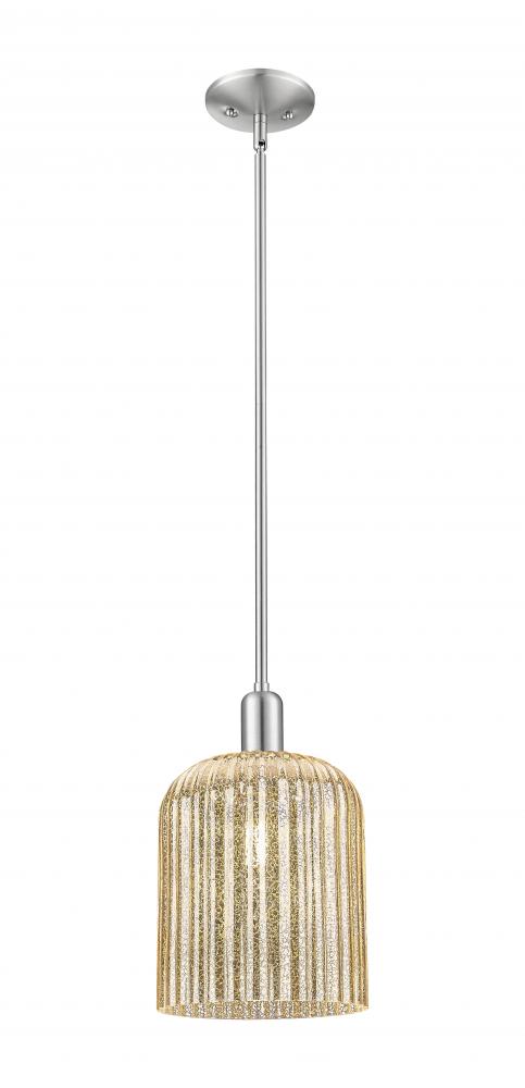 Bridal Veil - 1 Light - 8 inch - Brushed Satin Nickel - Mini Pendant