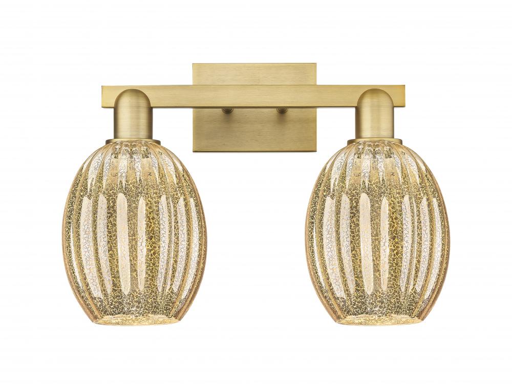 Preston - 2 Light - 16 inch - Brushed Brass - Bath Vanity Light