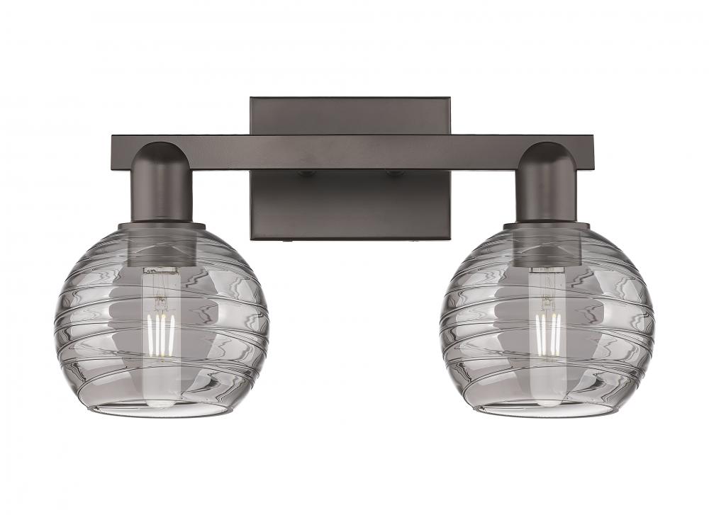 Athens Deco Swirl - 2 Light - 16 inch - Oil Rubbed Bronze - Bath Vanity Light