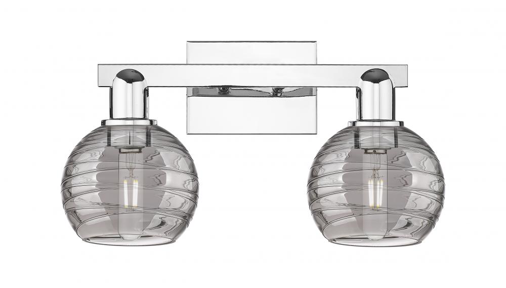Athens Deco Swirl - 2 Light - 16 inch - Polished Chrome - Bath Vanity Light