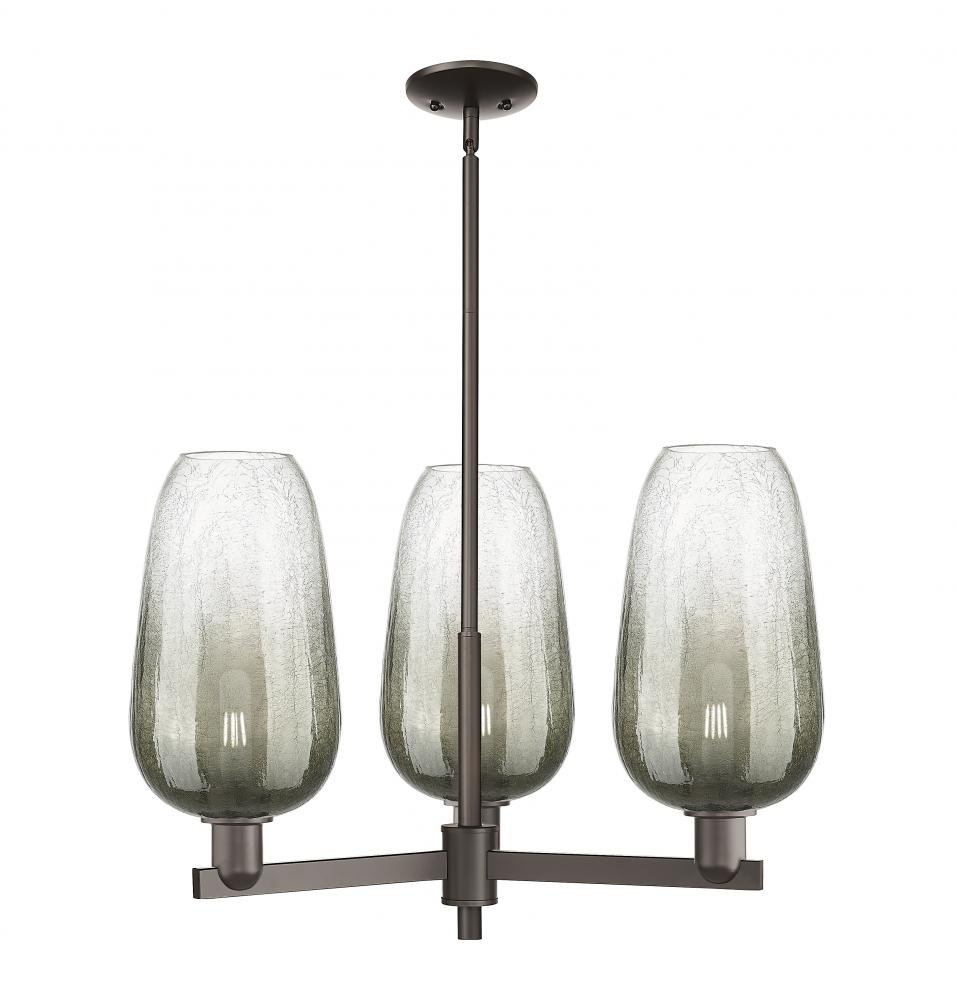 Brookhaven Flute - 3 Light - 18 inch - Oil Rubbed Bronze - Flush Mount
