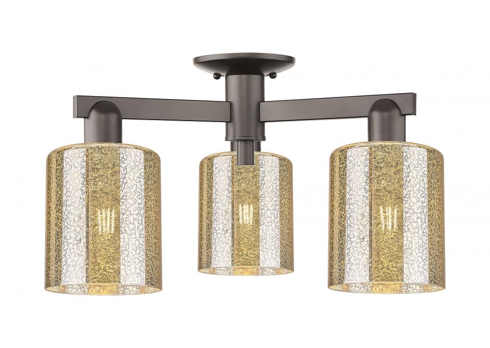 Cobbleskill - 3 Light - 23 inch - Oil Rubbed Bronze - Semi-Flush Mount