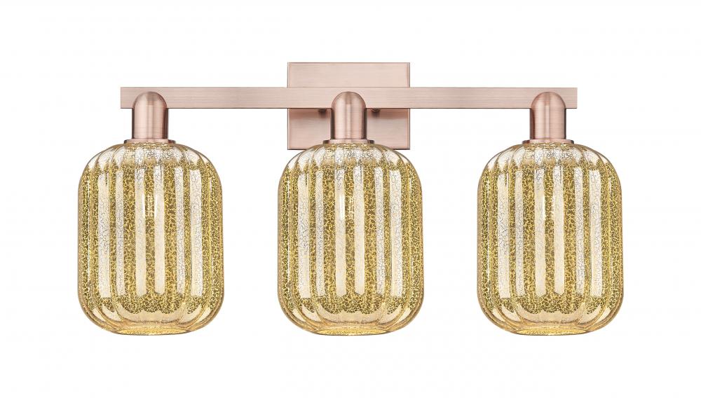 Preston - 3 Light - 26 inch - Antique Copper - Bath Vanity Light