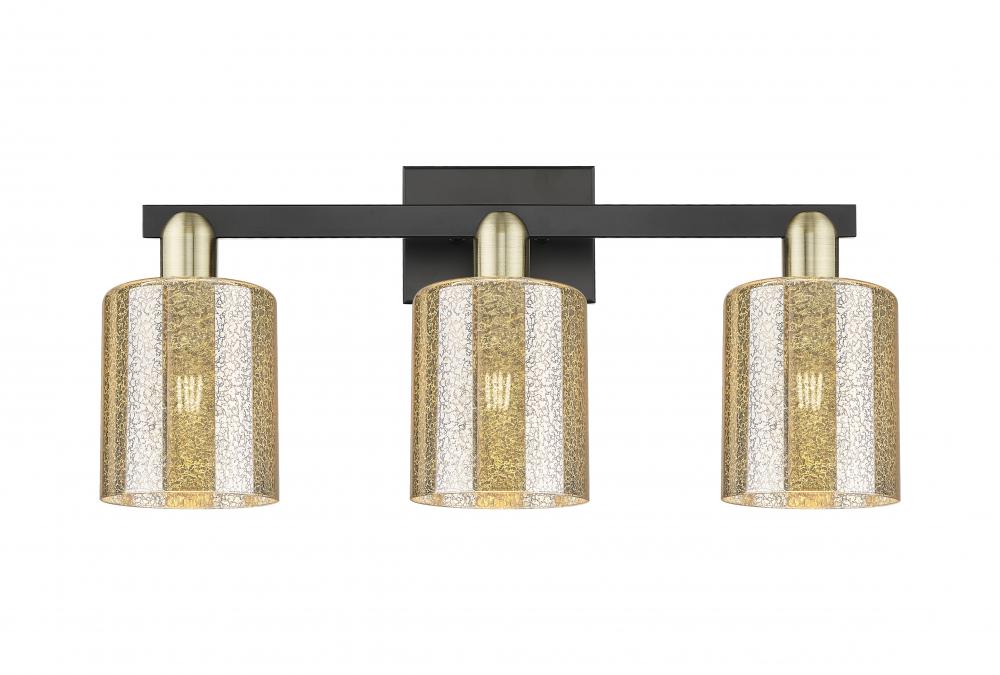 Cobbleskill - 3 Light - 24 inch - Black Antique Brass - Bath Vanity Light