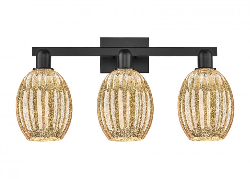 Preston - 3 Light - 26 inch - Matte Black - Bath Vanity Light