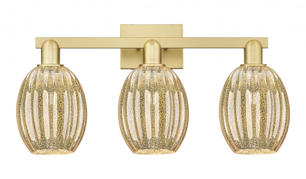 Preston - 3 Light - 26 inch - Satin Gold - Bath Vanity Light