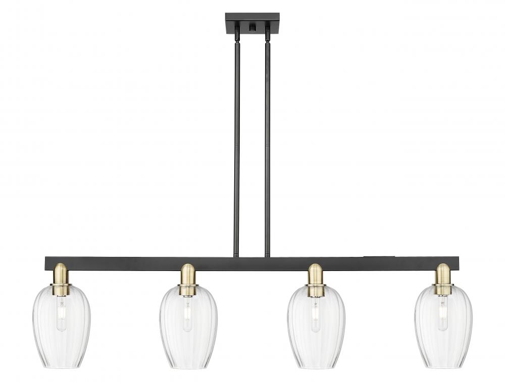 Preston - 4 Light - 48 inch - Black Antique Brass - Cord hung - Island Light