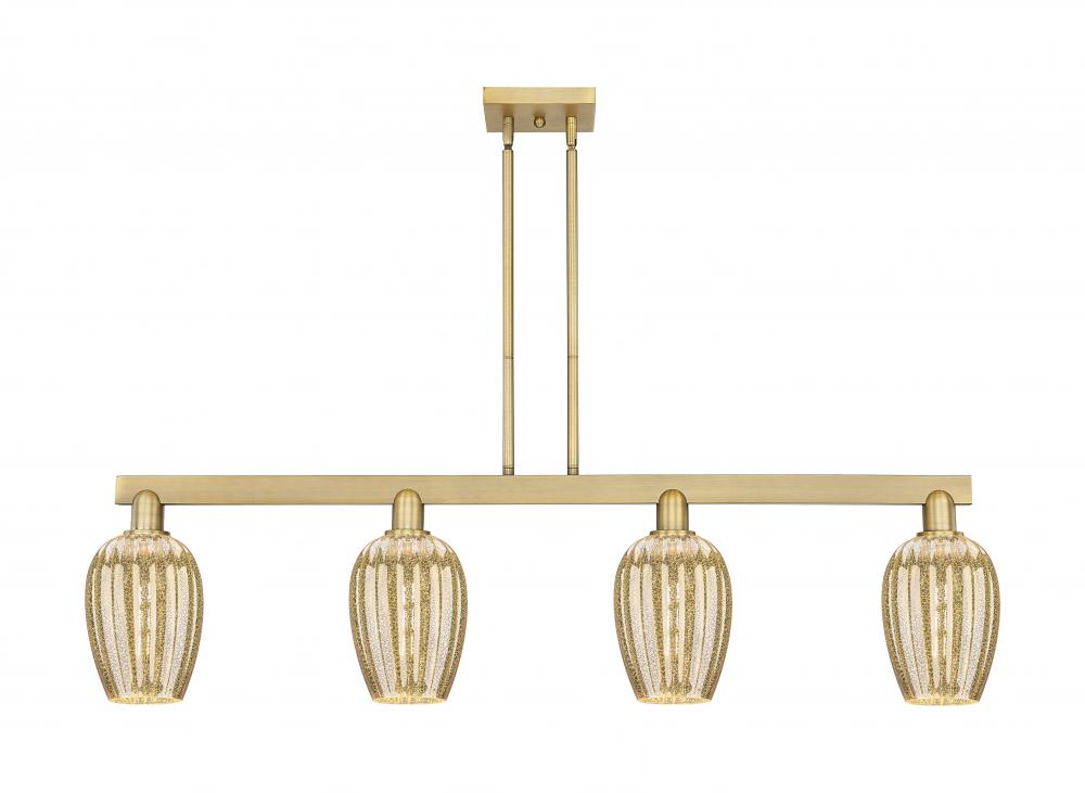Preston - 4 Light - 48 inch - Brushed Brass - Cord hung - Island Light