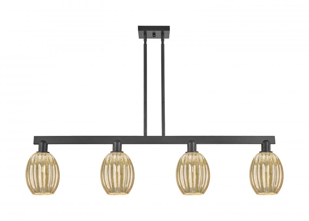 Preston Bulb - 4 Light - 48 inch - Matte Black - Cord hung - Island Light