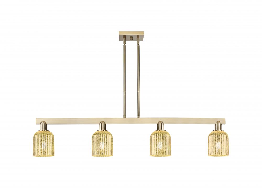 Bridal Veil - 4 Light - 48 inch - Champagne Bronze - Cord hung - Island Light