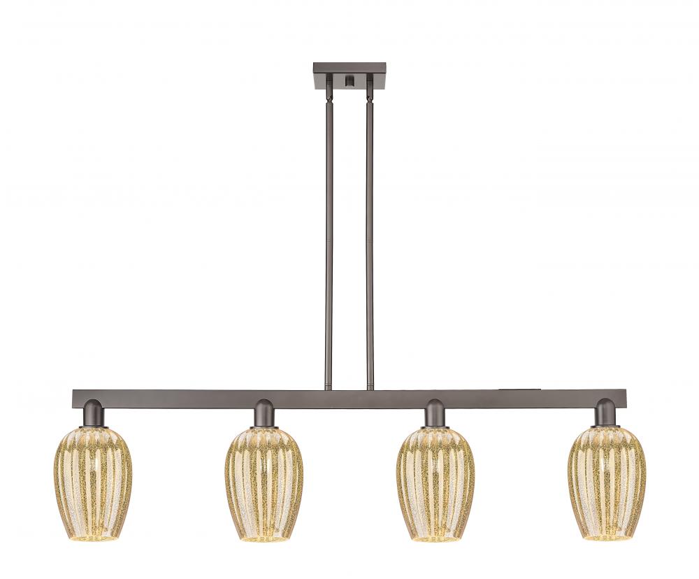 Preston Flute - 4 Light - 48 inch - Oil Rubbed Bronze - Cord hung - Island Light