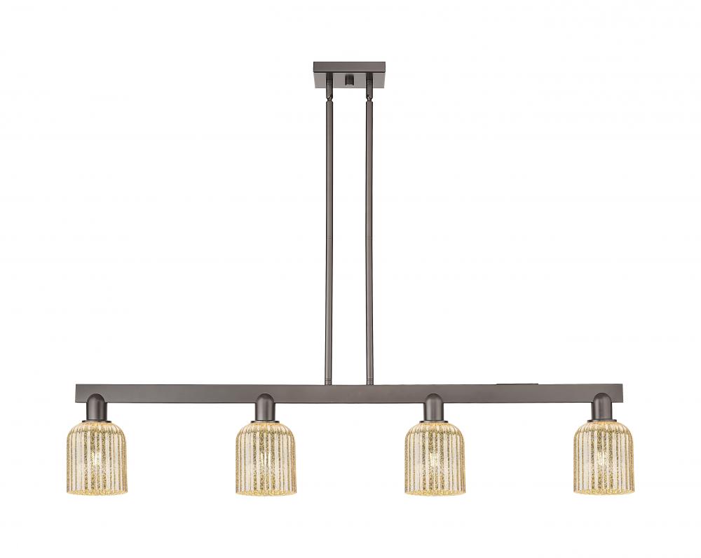 Bridal Veil - 4 Light - 48 inch - Oil Rubbed Bronze - Cord hung - Island Light