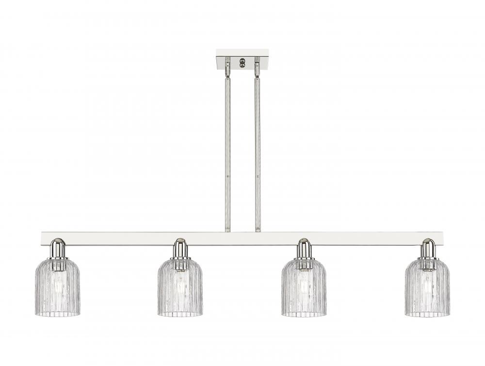 Bridal Veil - 4 Light - 48 inch - Polished Nickel - Cord hung - Island Light