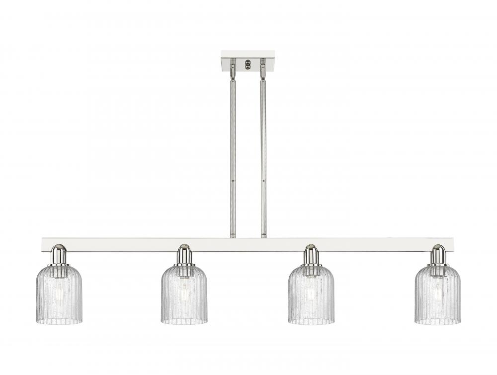 Bridal Veil - 4 Light - 48 inch - Polished Nickel - Cord hung - Island Light