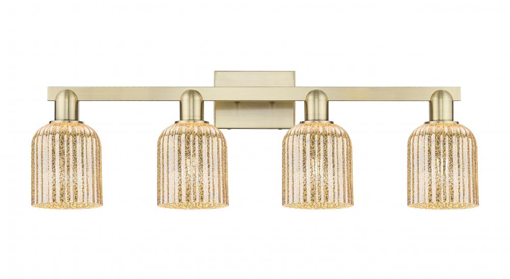 Bridal Veil - 4 Light - 36 inch - Antique Brass - Bath Vanity Light