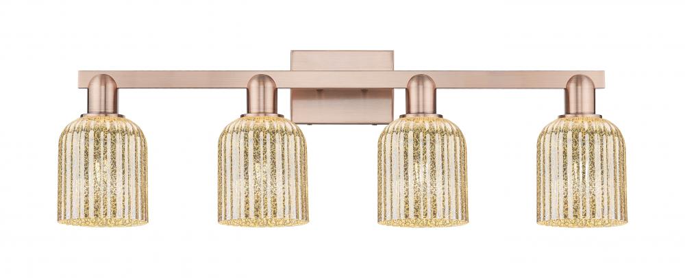 Bridal Veil - 4 Light - 36 inch - Antique Copper - Bath Vanity Light