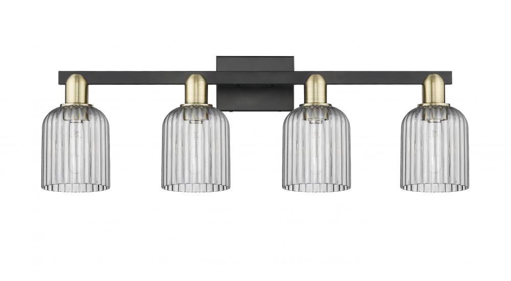 Bridal Veil - 4 Light - 36 inch - Black Antique Brass - Bath Vanity Light