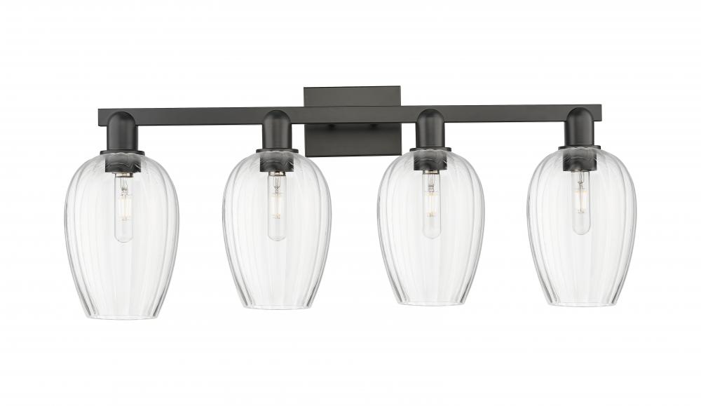 Preston - 4 Light - 36 inch - Matte Black - Bath Vanity Light