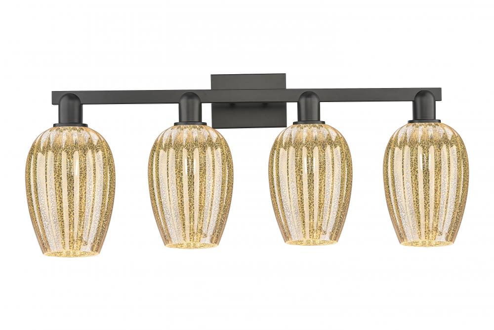 Preston - 4 Light - 36 inch - Matte Black - Bath Vanity Light