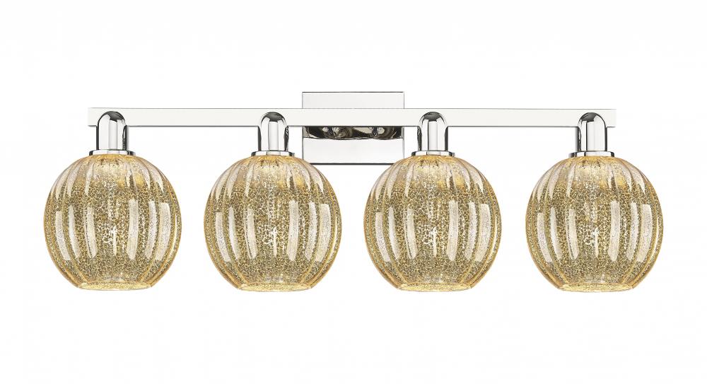 Preston - 4 Light - 36 inch - Polished Nickel - Bath Vanity Light