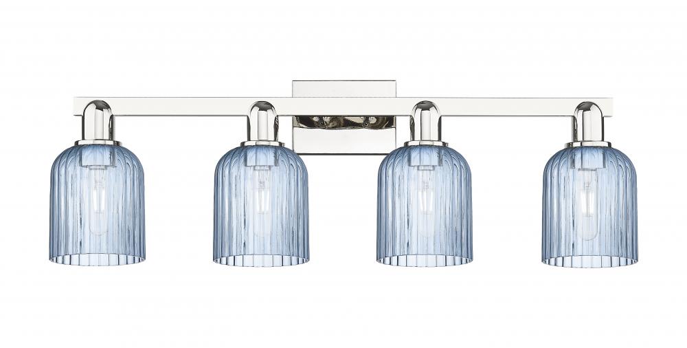 Bridal Veil - 4 Light - 36 inch - Polished Nickel - Bath Vanity Light